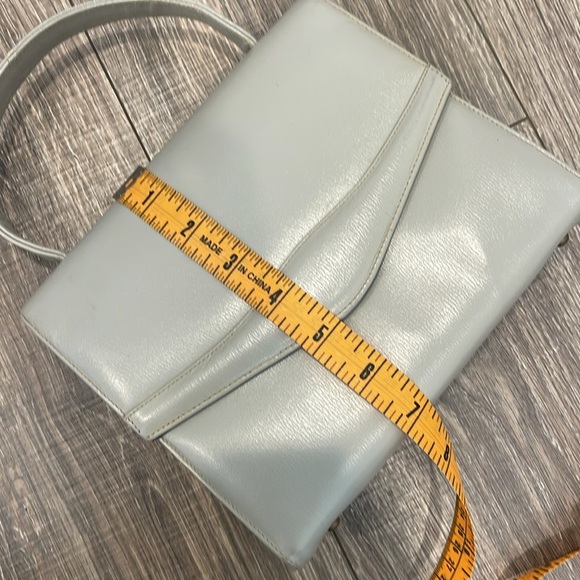 Genuine grey Leather small handheld bag - Picture 8 of 10